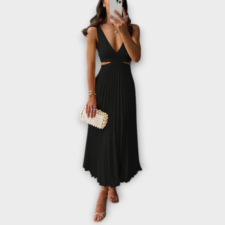 Chic Plissé Midi Illallinenmekko