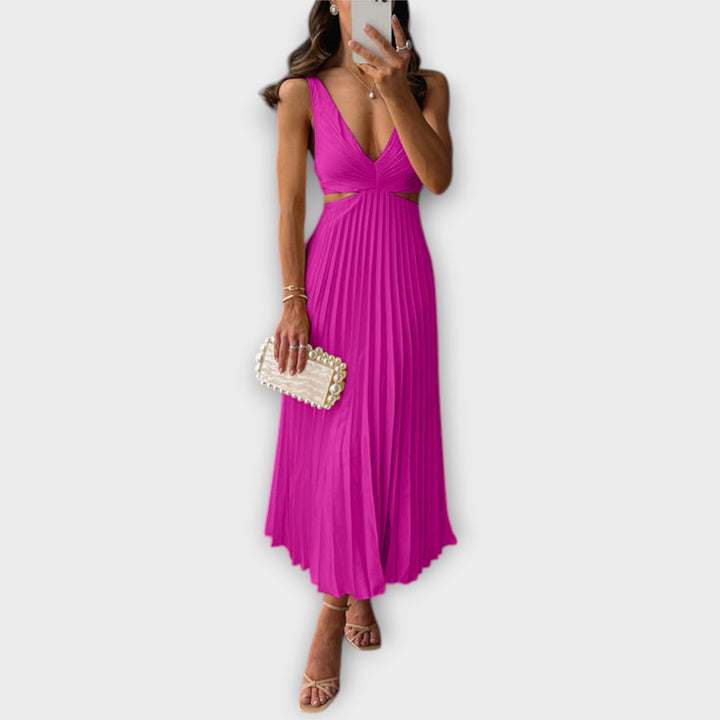 Chic Plissé Midi Illallinenmekko