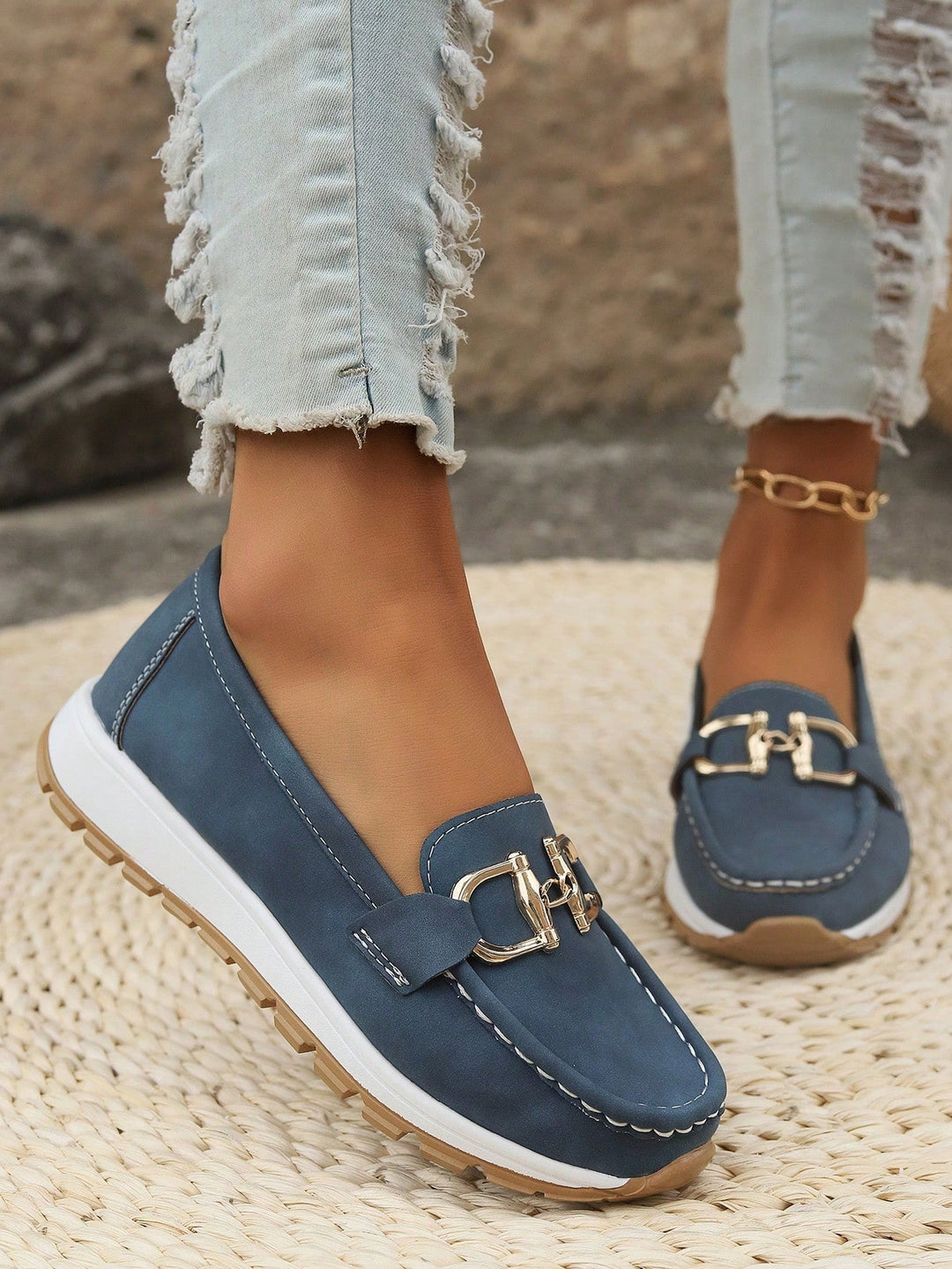 Ellie - litteät solkiset loaferit