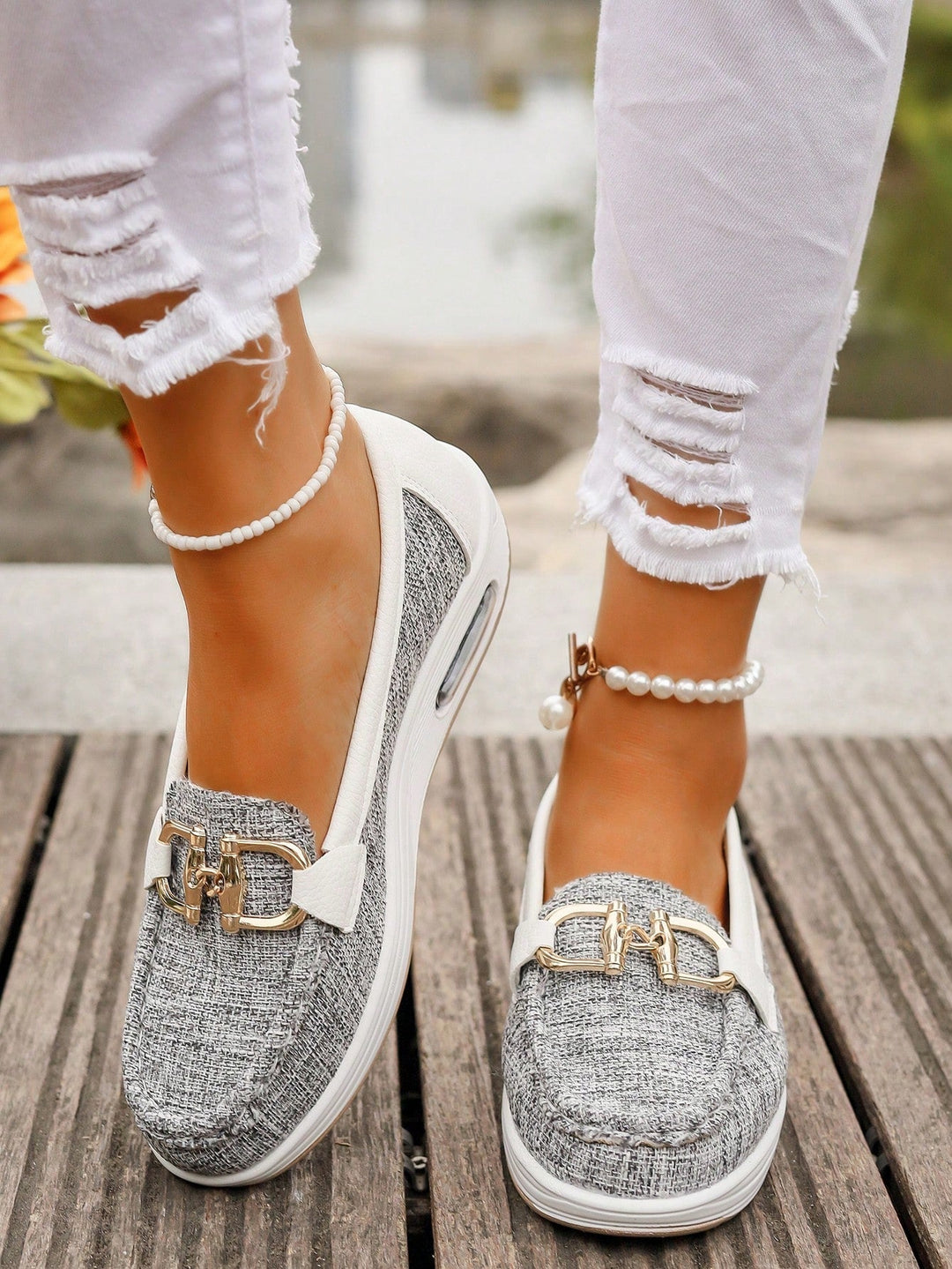 Ellie - litteät solkiset loaferit