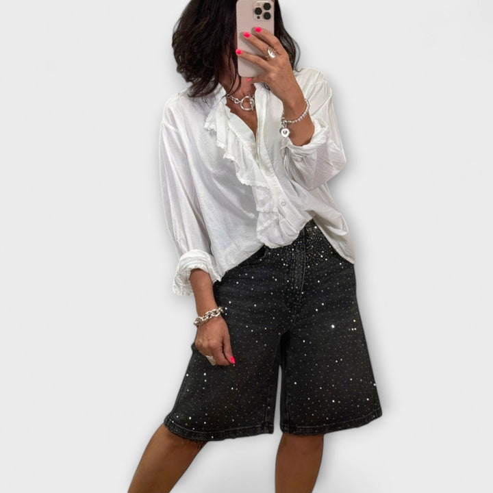 Amaris - Bermuda-shortsit rhinestoneilla