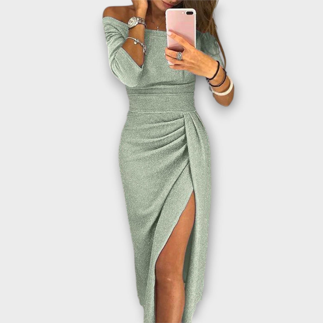 Lena - Tyylikäs off-shoulder mekko