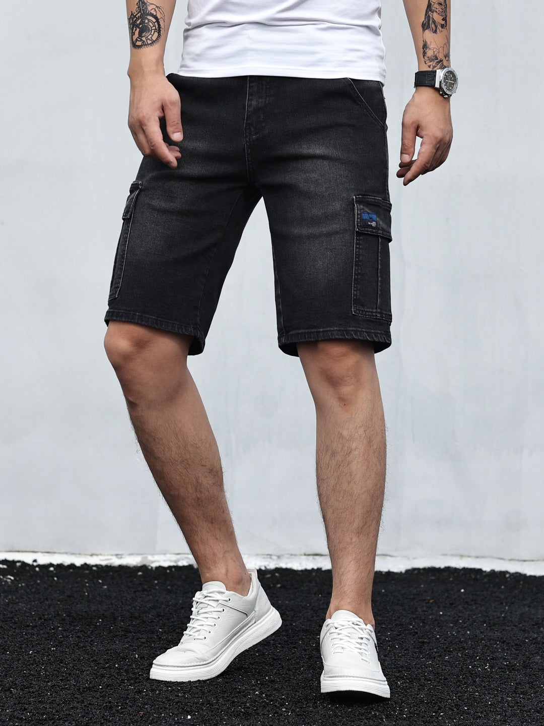 Bazyli | Miehet Cargo Denim Shortsit