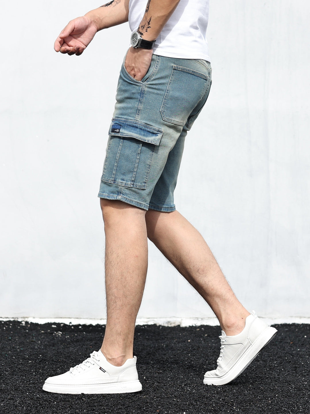 Bazyli | Miehet Cargo Denim Shortsit