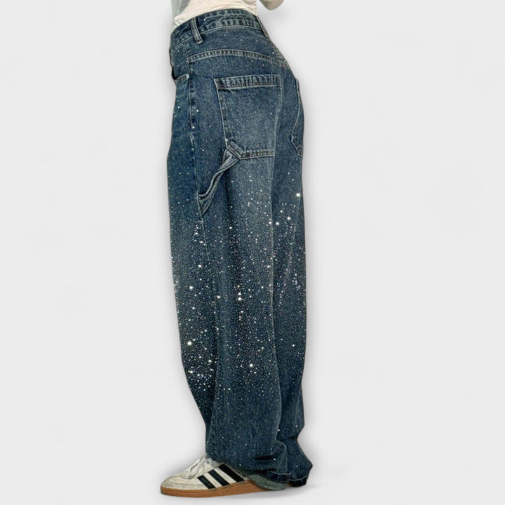 Fable - Shine Denim farkut ilmapallo-käsityöläistyylillä