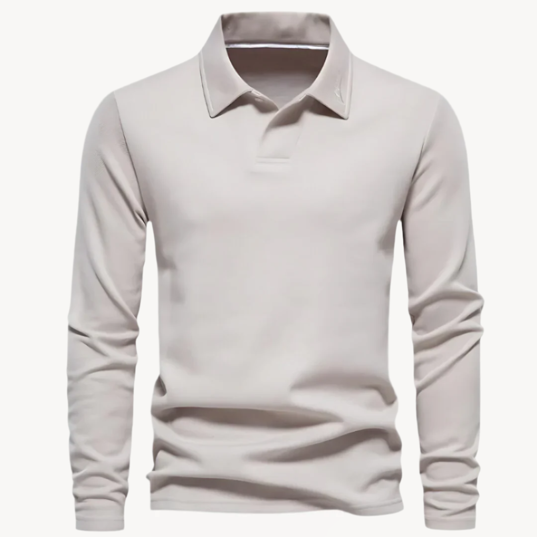 Elegantti miesten puuvillainen polo-paita korkealaatuiseen mukavuuteen