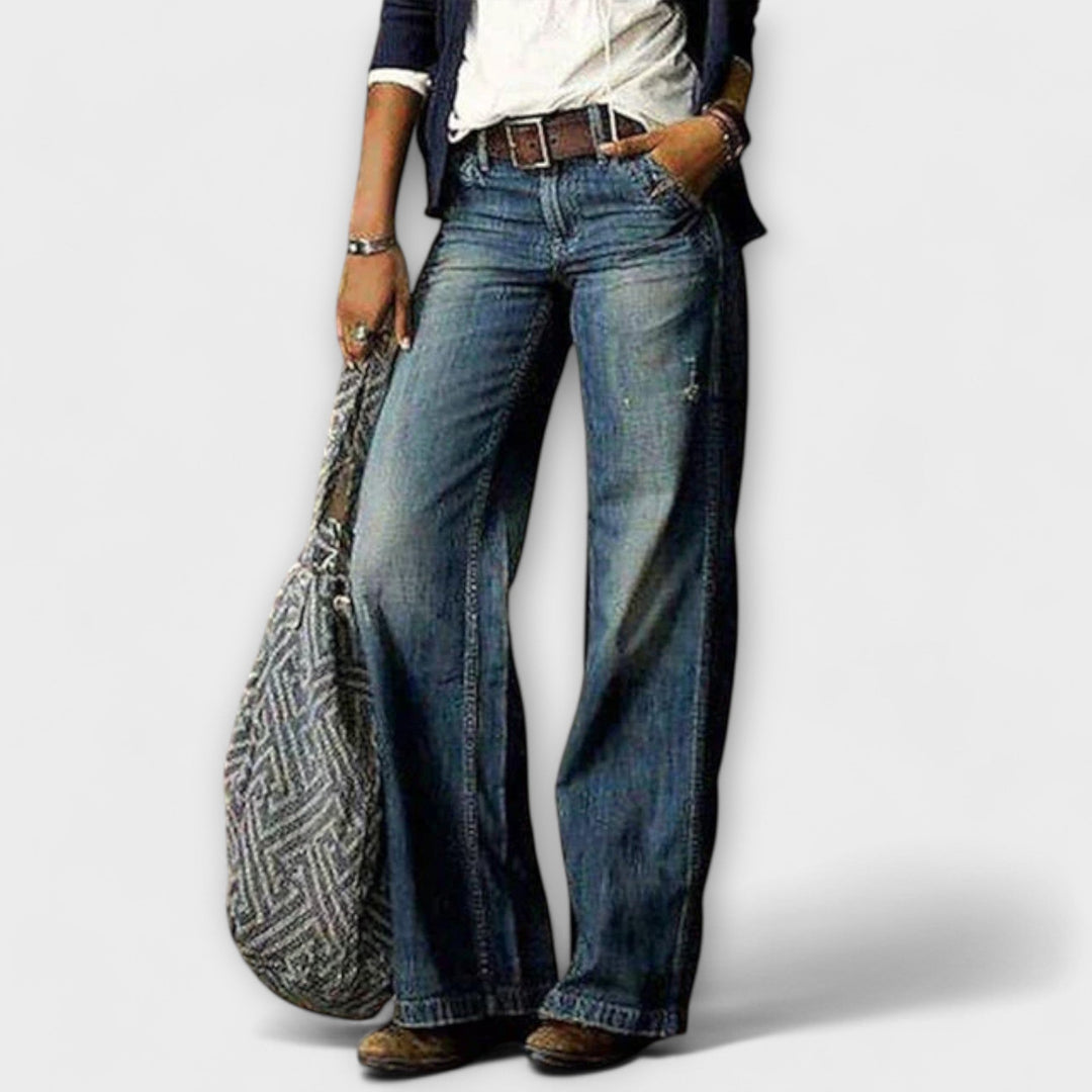 Cess - Bredbenede Denim Housut
