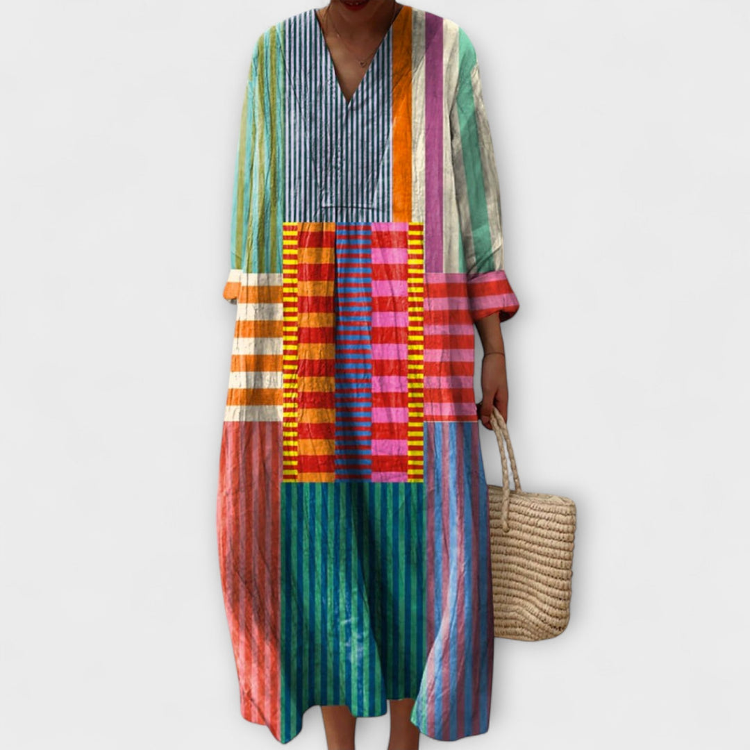 Lia - Tyylikäs mekko geometrisellä kuviolla