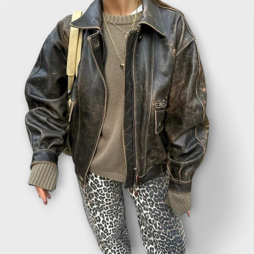 Chandra - Vintage farkut leopardiprintillä