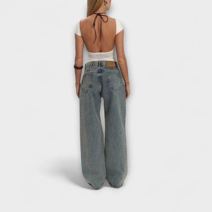 Rayne - Trixie Läpinäkyvät Sininen Denim farkut