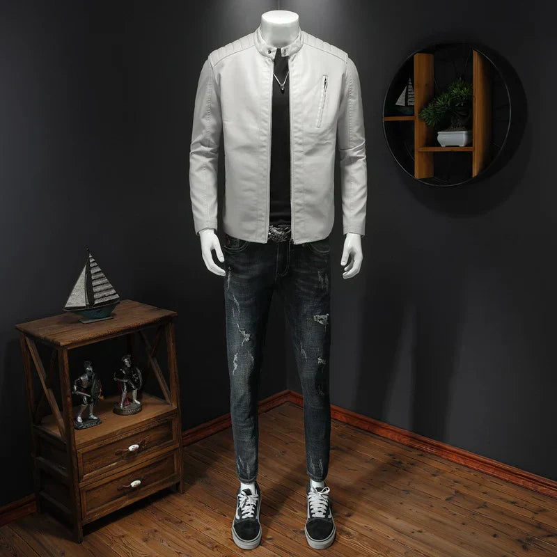 Laadukas miesten Nahkatakki biker-tyylinen