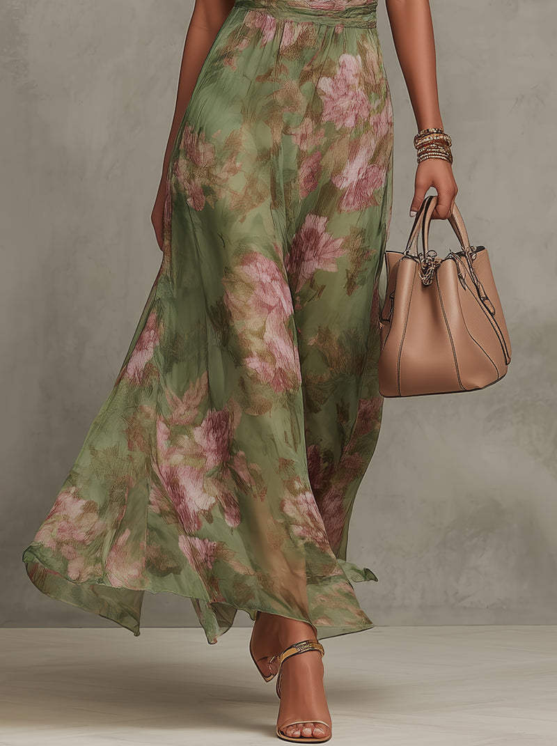 Livia | Kukallinen Maxi Halterneck Mekko