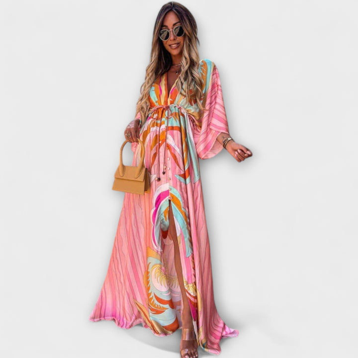 Isla - Elegantti värikäs mekko