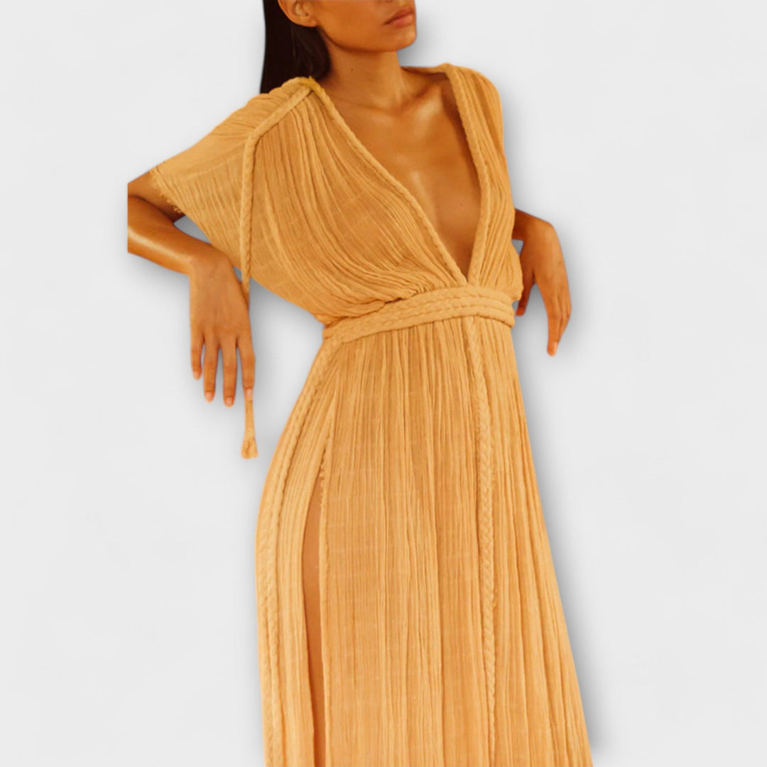 Kreikkiläistyyppinen Kimono Maxi Mekko