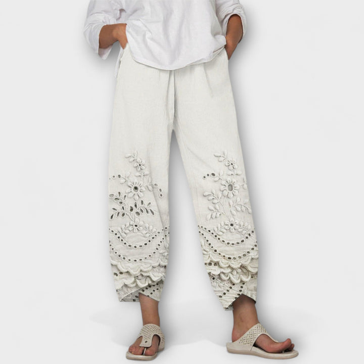 Chloe – Tyylikkäät Painokuvioidut Tapered-Housut